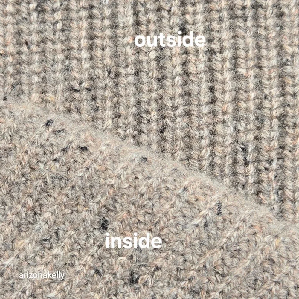 NWOT Ann Taylor Flecked Cashmere Ribbed Hoodie Thick - Picture 8 of 14